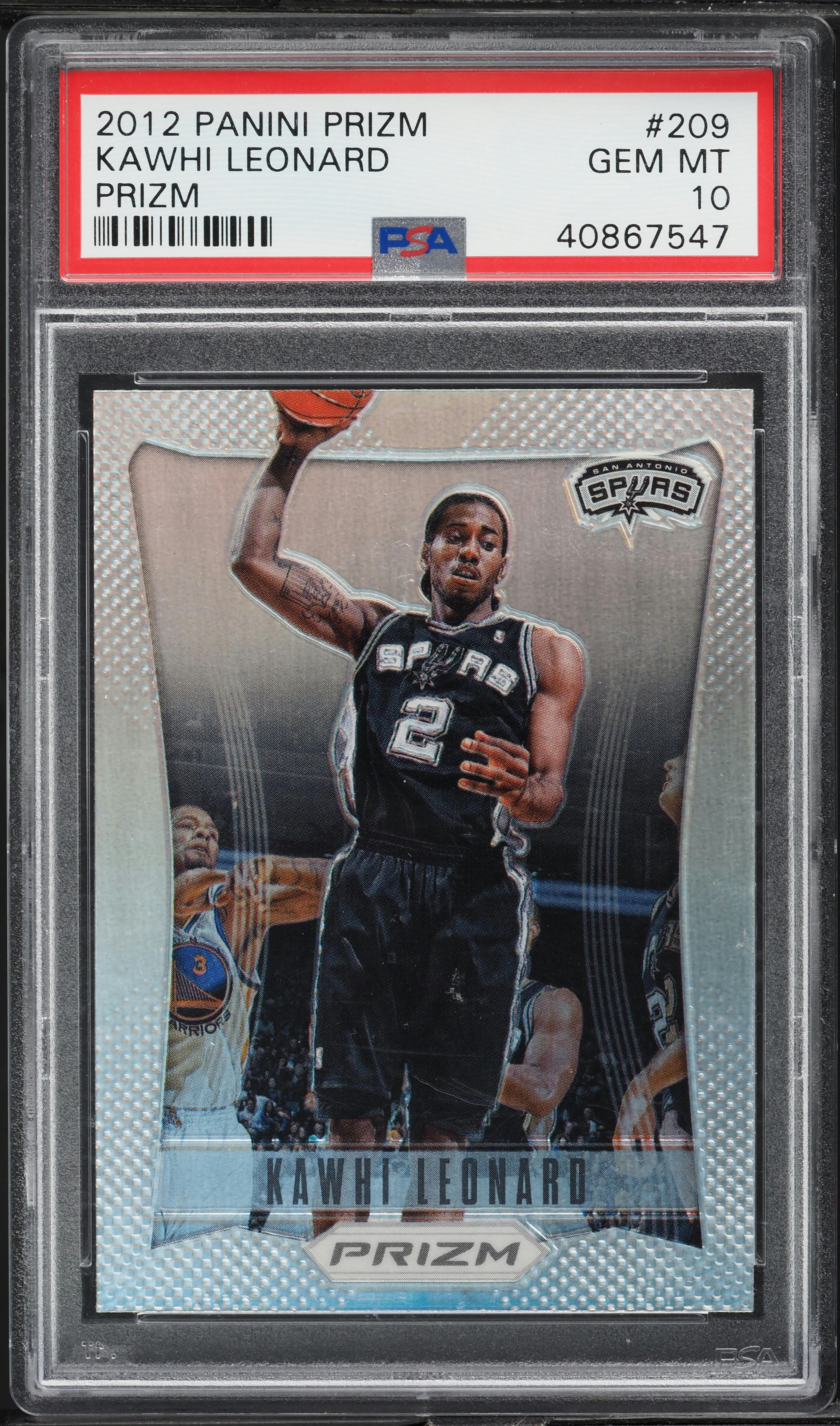 2012 Panini Prizm Silver Kawhi Leonard #209 PSA 10 GEM MINT on