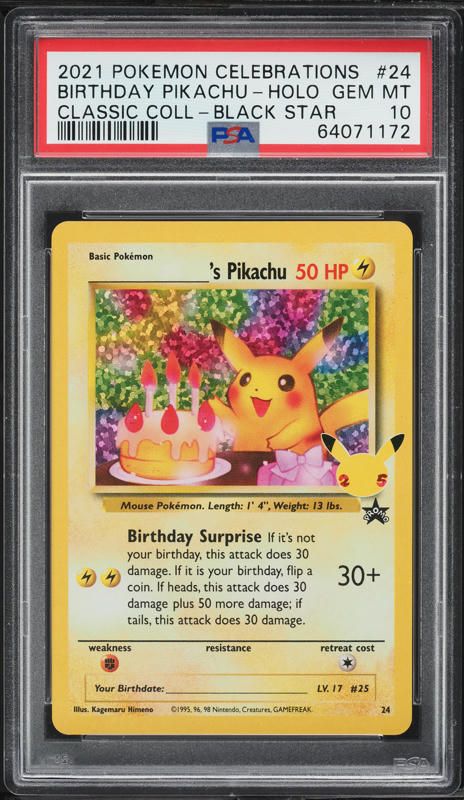 2021 Pokemon Sword & Shield McDonald's Collection Holo Pikachu #25