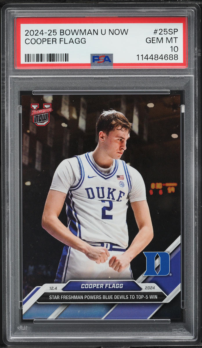 2024 Bowman University Now Cooper Flagg ROOKIE #25SP PSA 10 GEM MINT