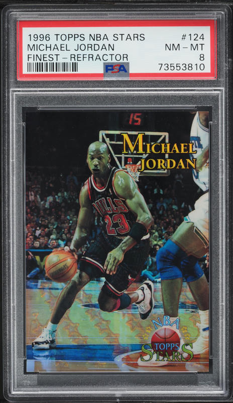 1996 Topps NBA Stars '85 Reprint Michael Jordan #24 PSA 8 NM-MT on
