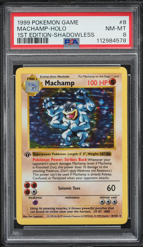 pokemon cards value machamp first edition Over the Brick  Pokmon Machamp (Base Set Shadowless) (8/102) How Many Base Set Machamps
