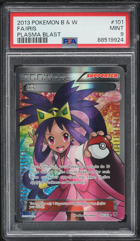 2013 Pokemon Black & White Plasma Blast Full Art Iris #101 PSA 9 MINT