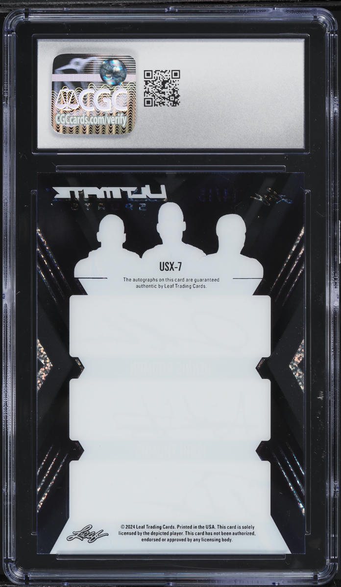 2024 Leaf Ultimate Sports X3 Holo Sparkles Rodman Thomas Dumars AUTO /15 CGC 10