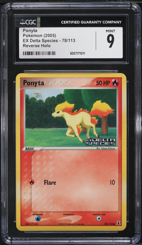 2005 Pokemon EX Delta Species Reverse Holo Ponyta #78 CGC 9 MINT