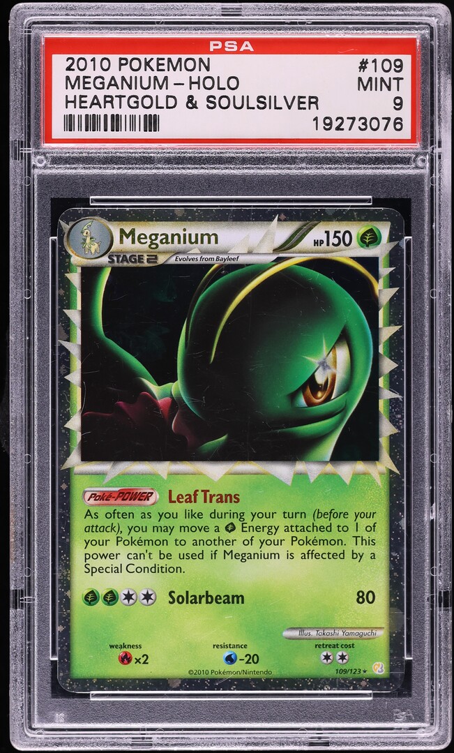 2010 Pokemon HeartGold & SoulSilver Holo Prime Meganium #109 PSA 9 MINT