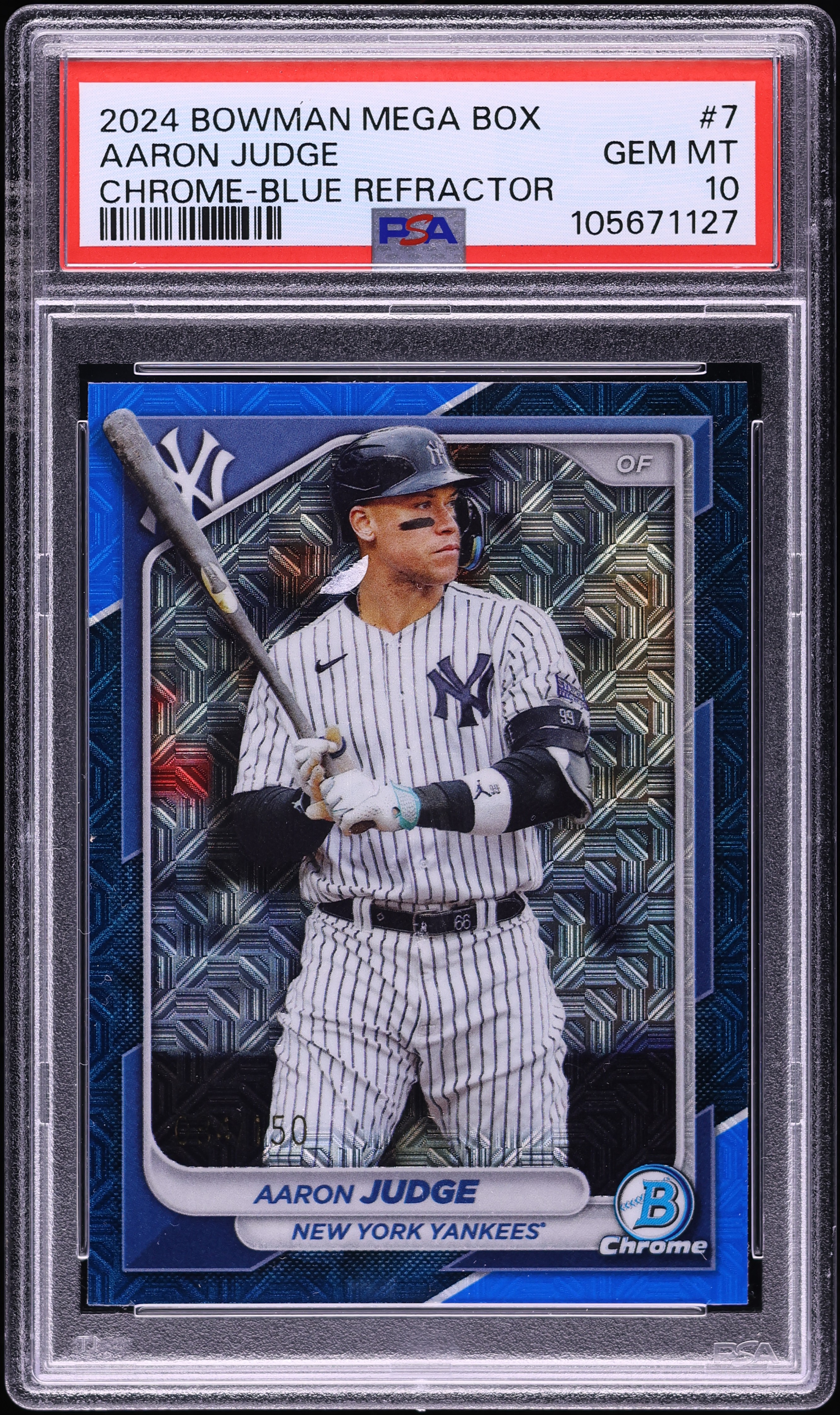 Aaron Judge New York Yankees 2025 Bowman Mega Box Chrome #99 PSA 10