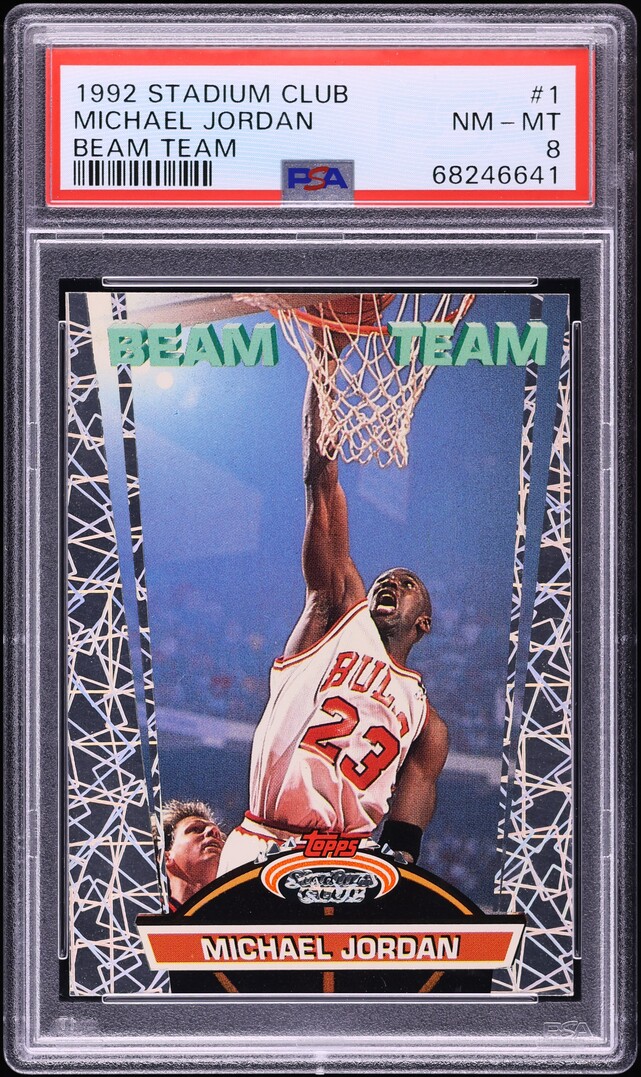 1992 Stadium Club Beam Team Michael Jordan #1 PSA 8 NM-MT