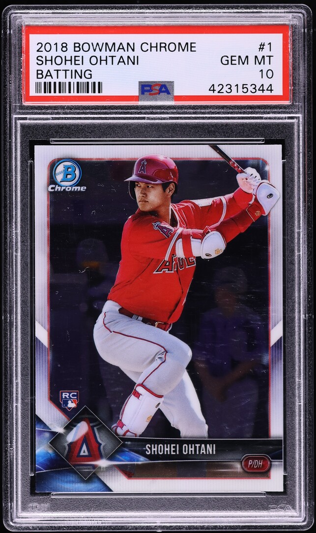 2018 Bowman Chrome Batting Shohei Ohtani ROOKIE #1 PSA 10 GEM MINT