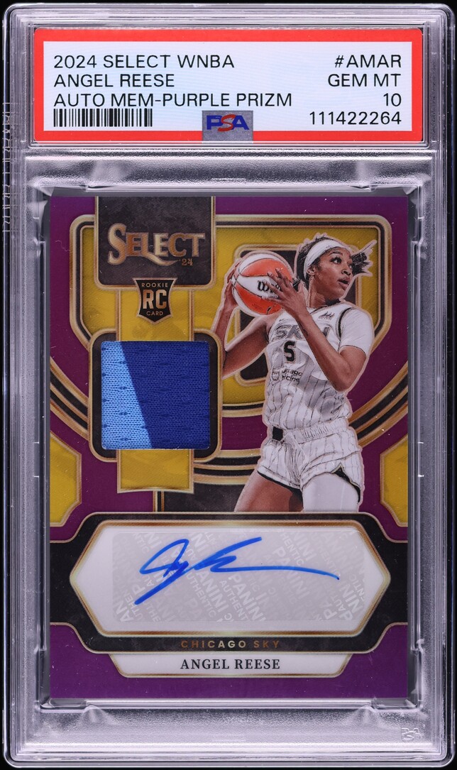 2024 Select WNBA Purple Prizm Angel Reese ROOKIE PATCH AUTO /99 PSA 10 GEM MINT