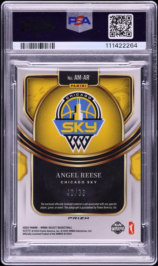 2024 Select WNBA Purple Prizm Angel Reese ROOKIE PATCH AUTO /99 PSA 10 GEM MINT