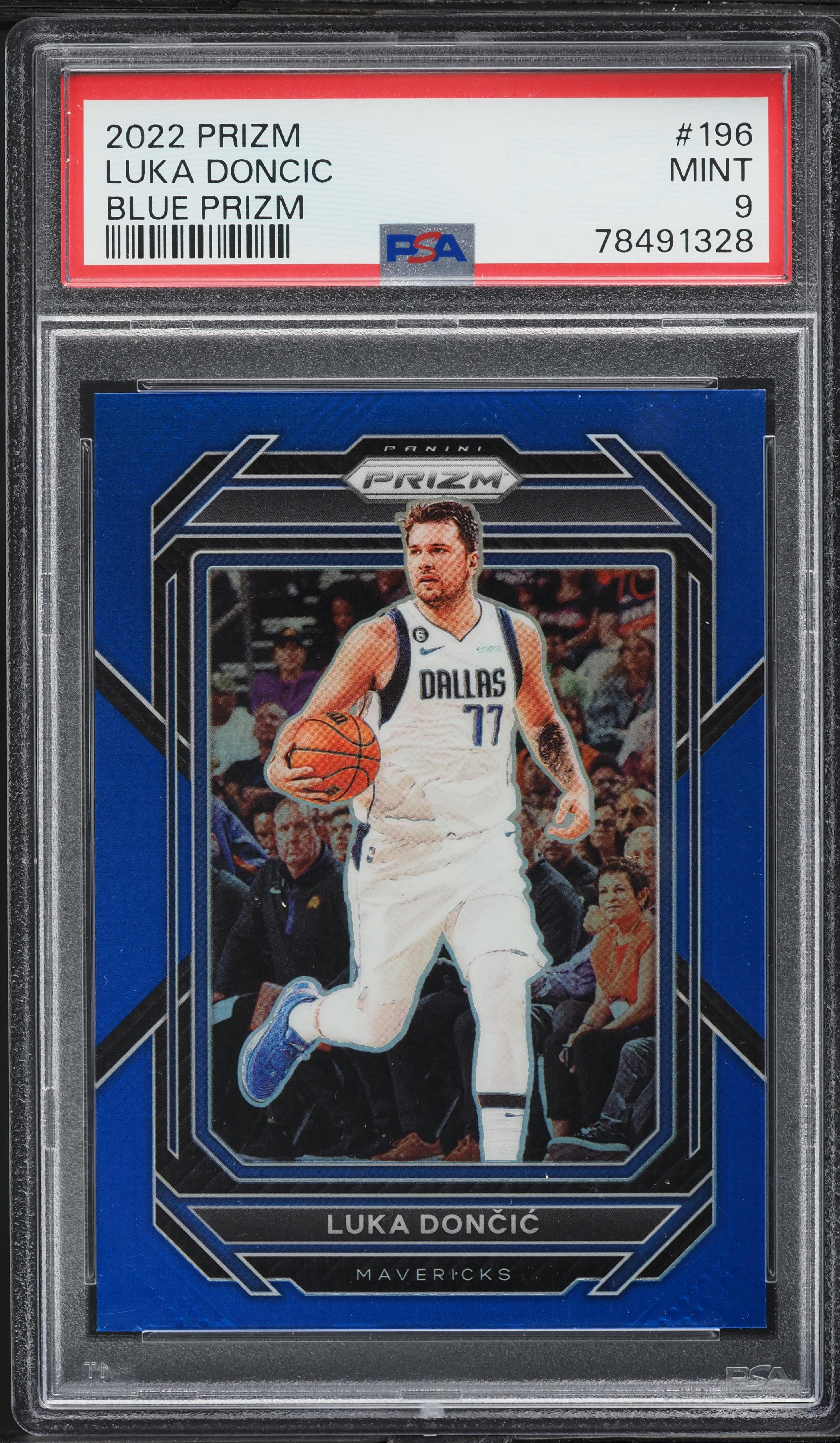 2022 Panini Prizm Blue Luka Doncic /199 #196 PSA 9 MINT on
