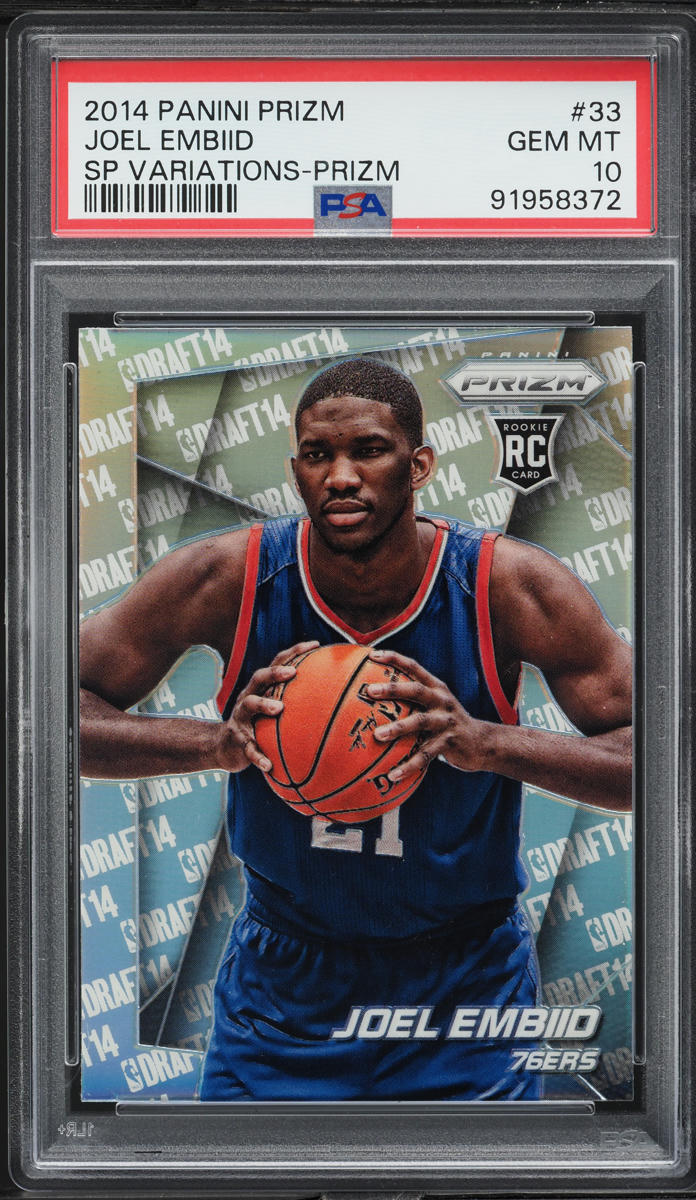 2014 Panini Prizm Variation Silver Joel Embiid ROOKIE #33 PSA 10 GEM MINT