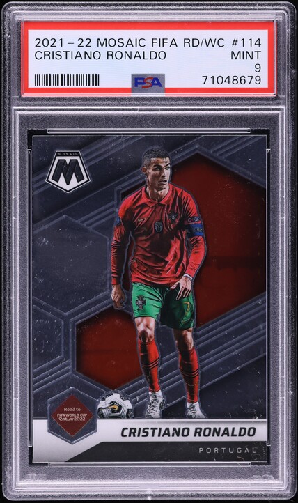 2021 Panini Mosaic FIFA Cristiano Ronaldo #114 PSA 9 MINT on