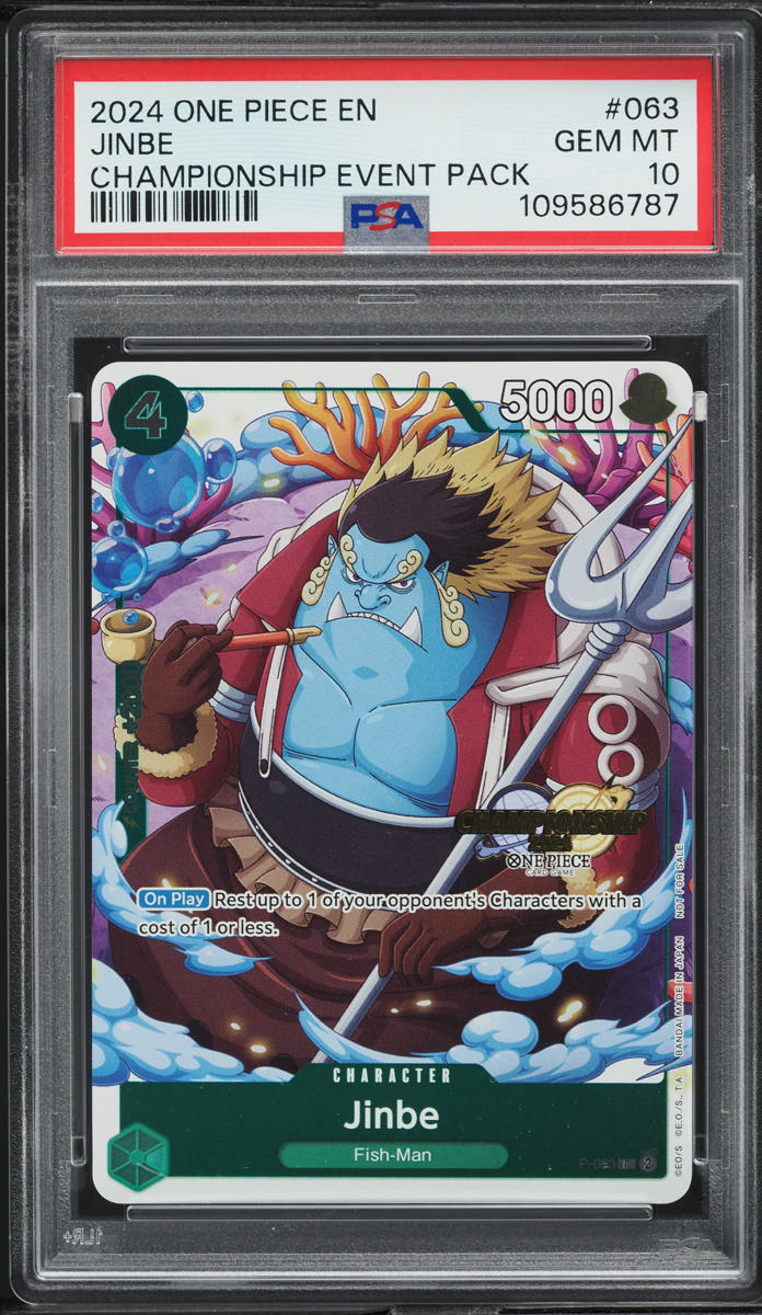 2024 One Piece Championship Event Pack Jinbe #P-063 PSA 10 GEM