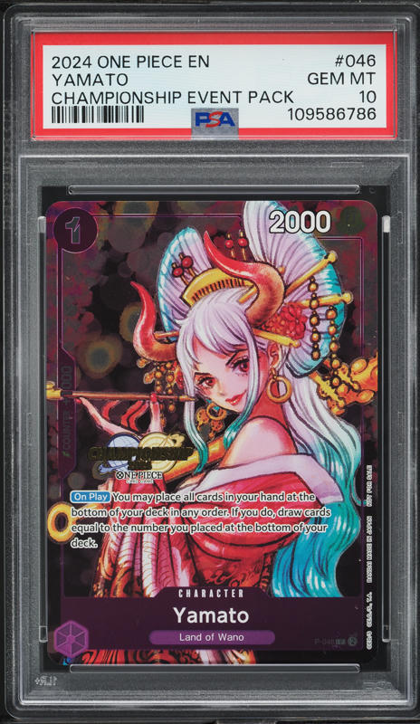 2024 One Piece Championship Event Pack Yamato #P-046 PSA 10 GEM