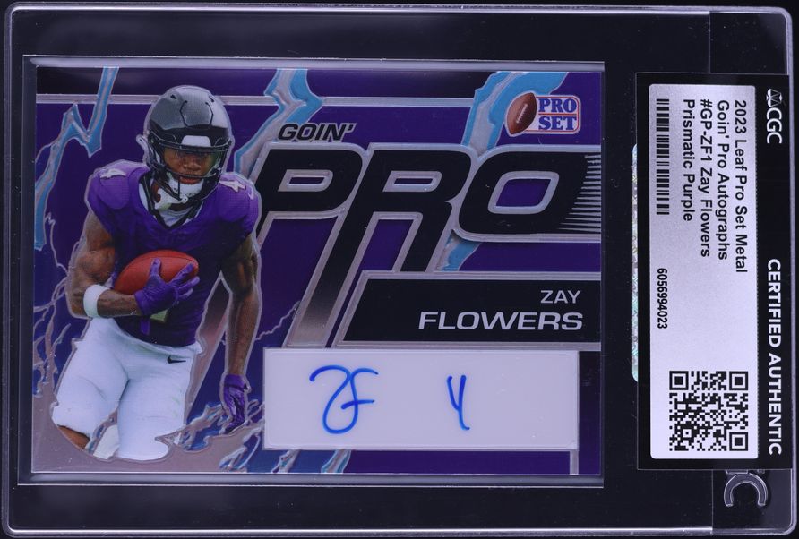 2023 Leaf Pro Set Metal Prismatic Purple Zay Flowers ROOKIE AUTO