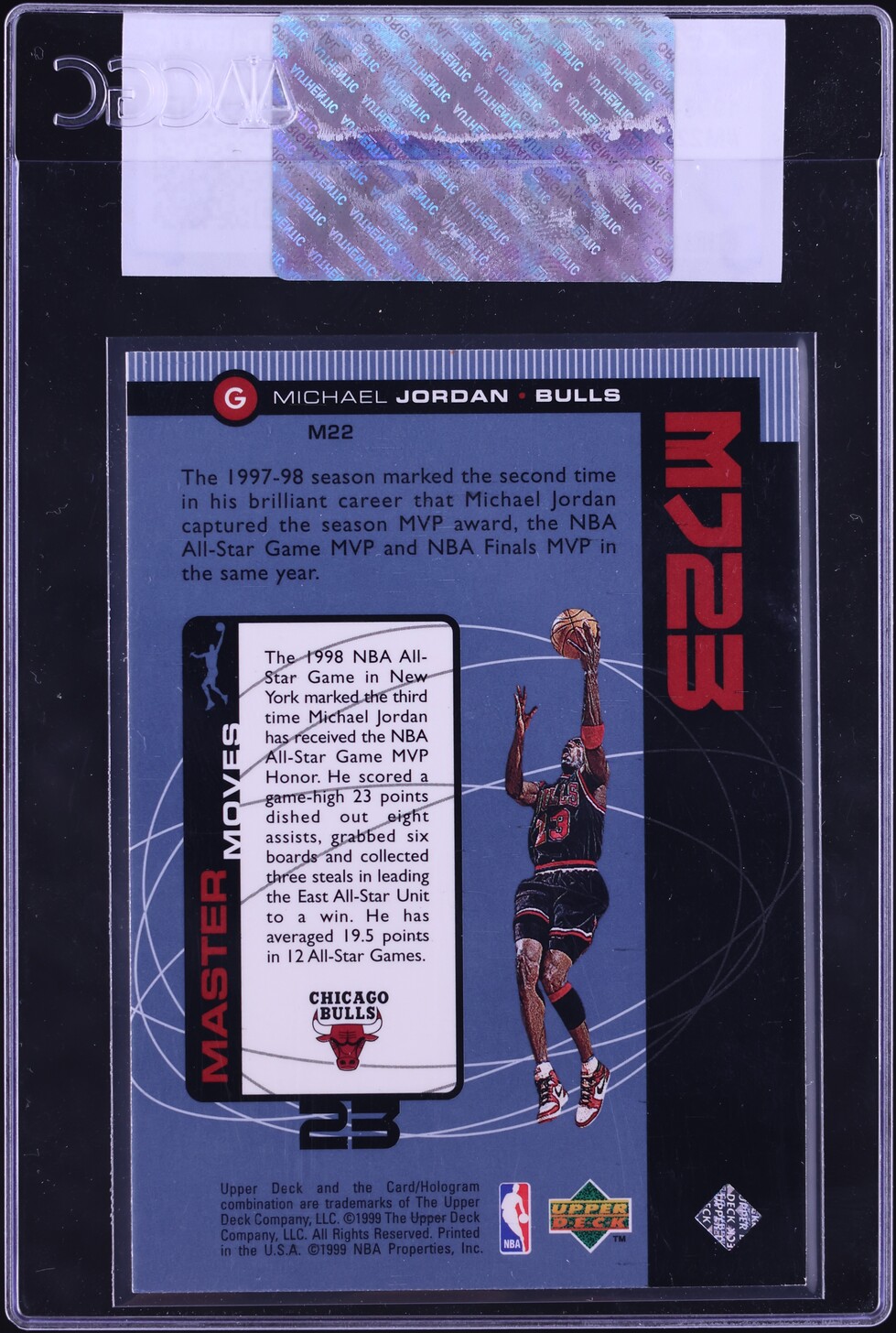 1998 Upper Deck MJ23 Michael Jordan #M22 CGC AUTH