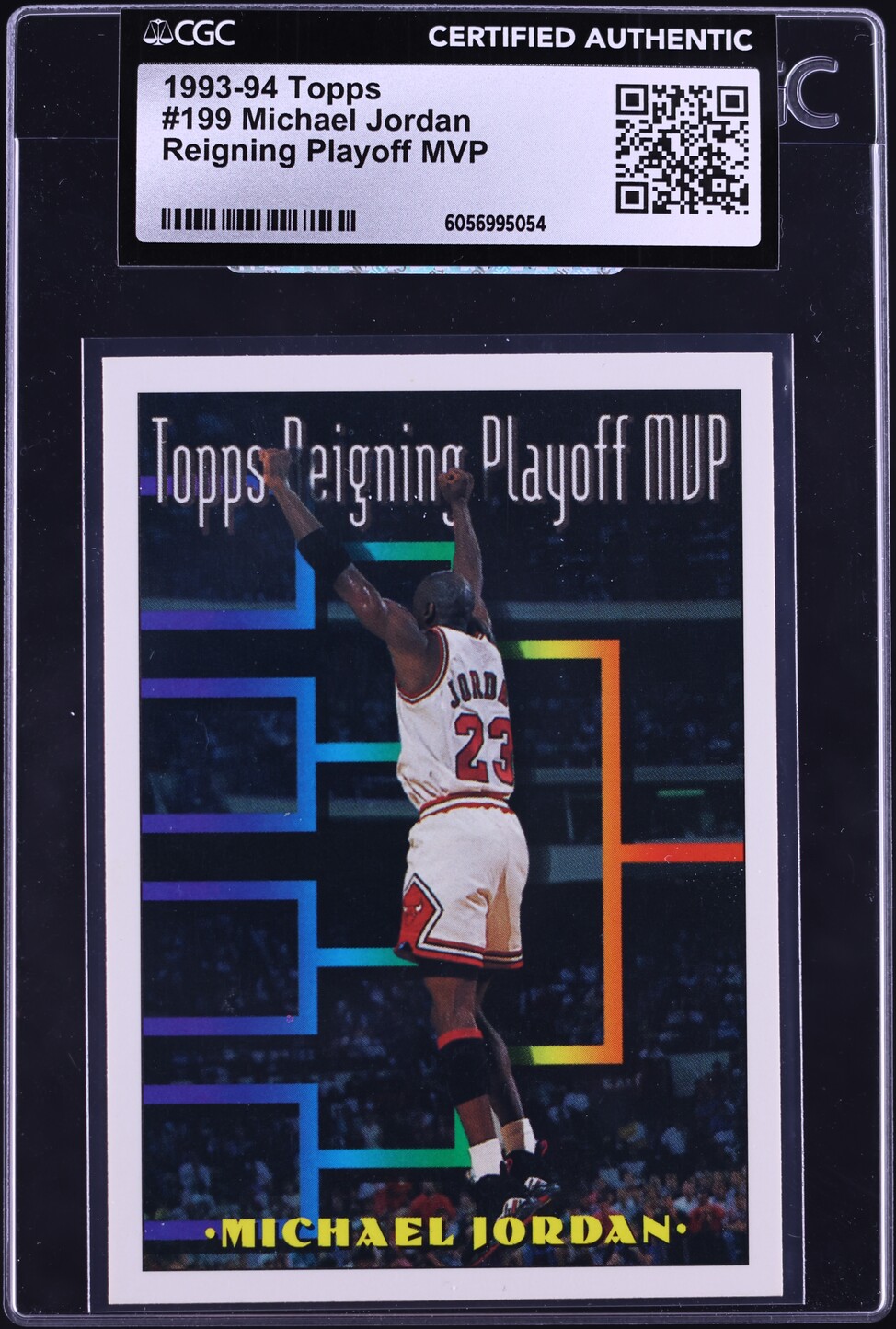1993 Topps Reigning Playoff MVP Michael Jordan #199 CGC AUTH