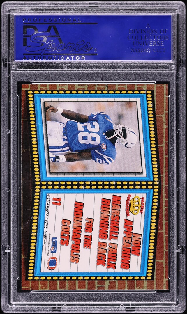 1994 Pacific Marquee Prisms Marshall Faulk ROOKIE #11 PSA 10 GEM MINT