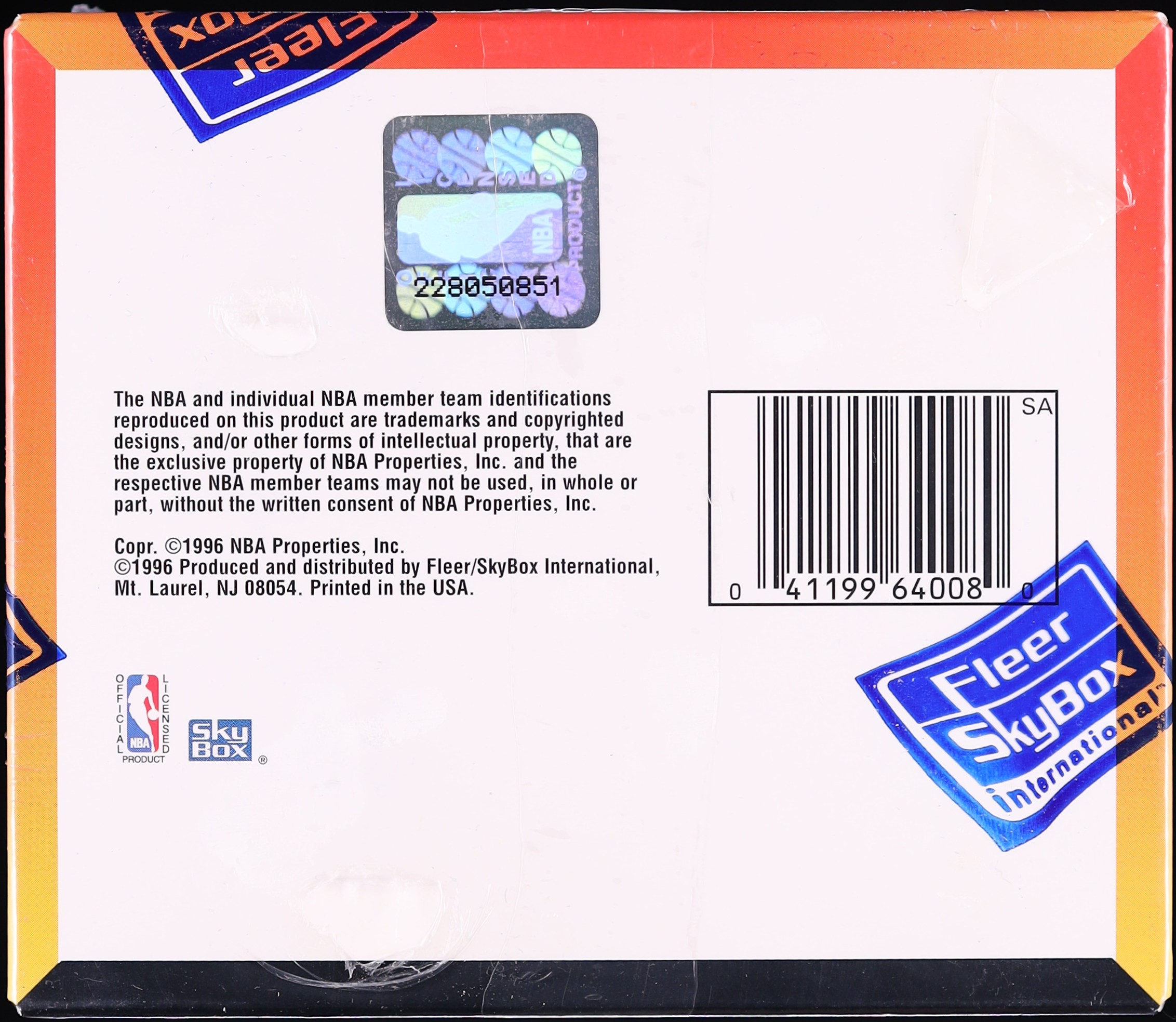 1996 Skybox Z Force Basketball Sealed Hobby Box, 24ct Packs, Kobe