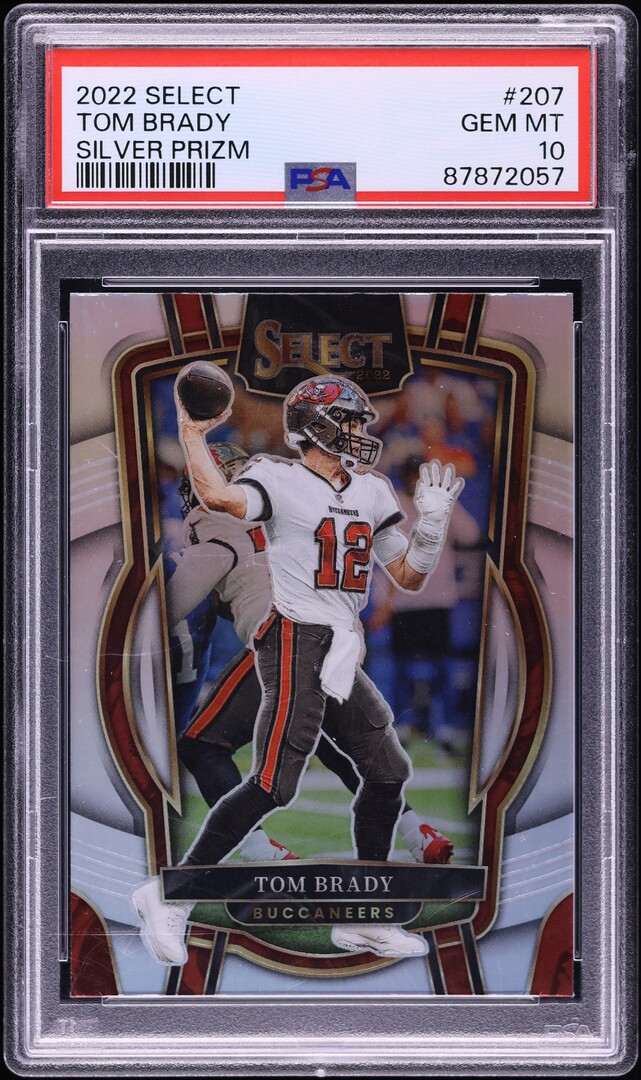 2022 Select Club Level Silver Prizm Tom Brady #207 PSA 10 GEM MINT