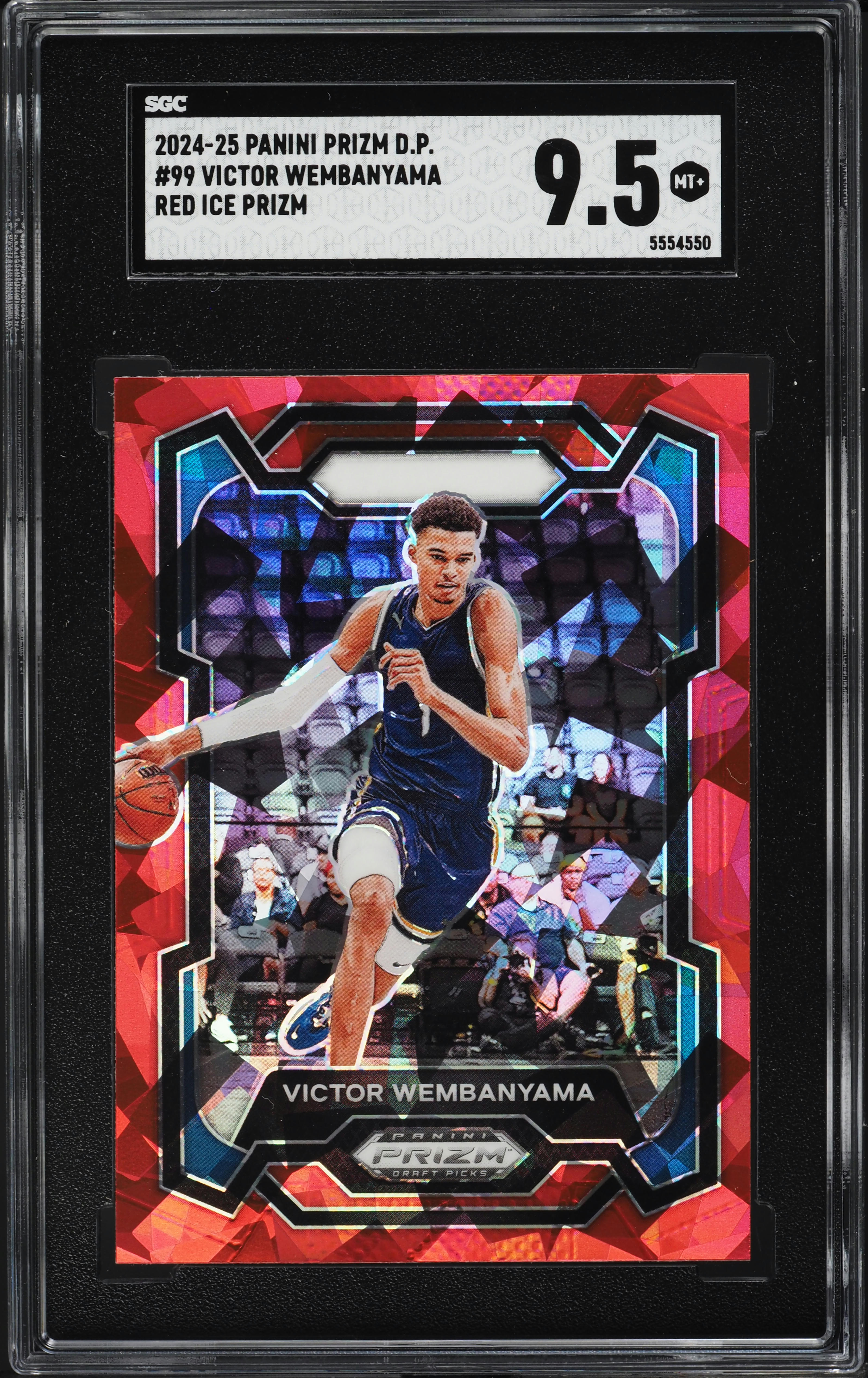 2024 Panini Prizm Draft Red Ice Victor Wembanyama #99 SGC 9.5