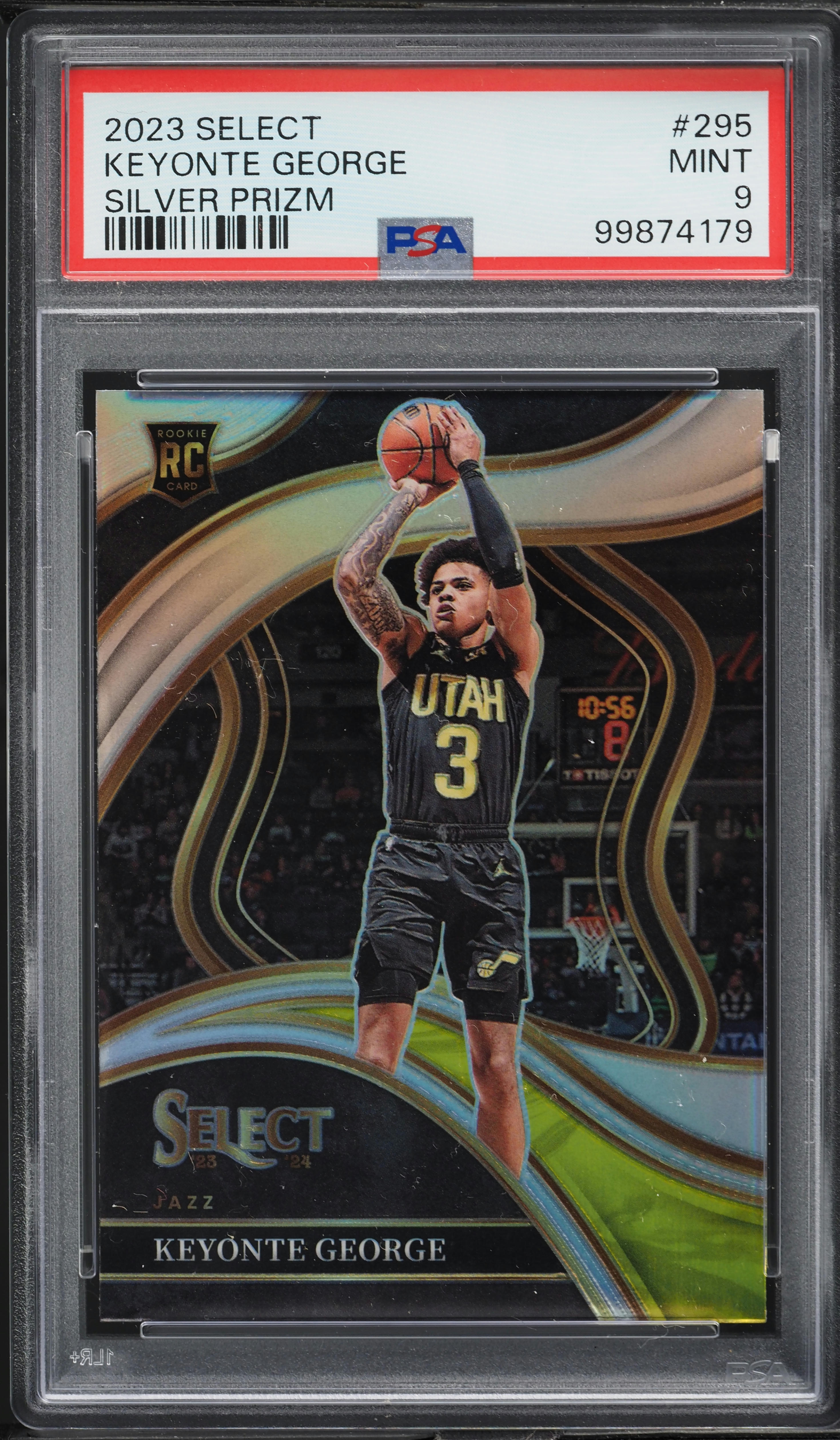 2023 Select Courtside Silver Prizm Keyonte George ROOKIE #295 PSA