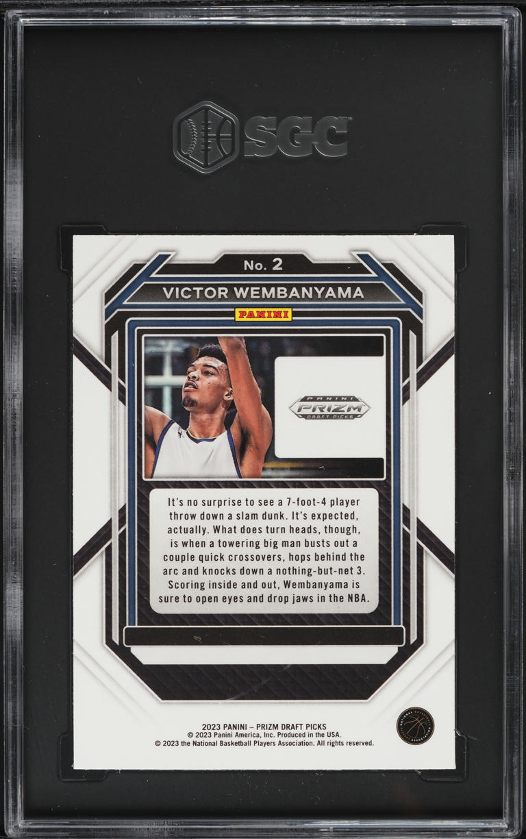 2023 Panini Prizm Draft Picks Victor Wembanyama ROOKIE #2 SGC 9.5 MINT+