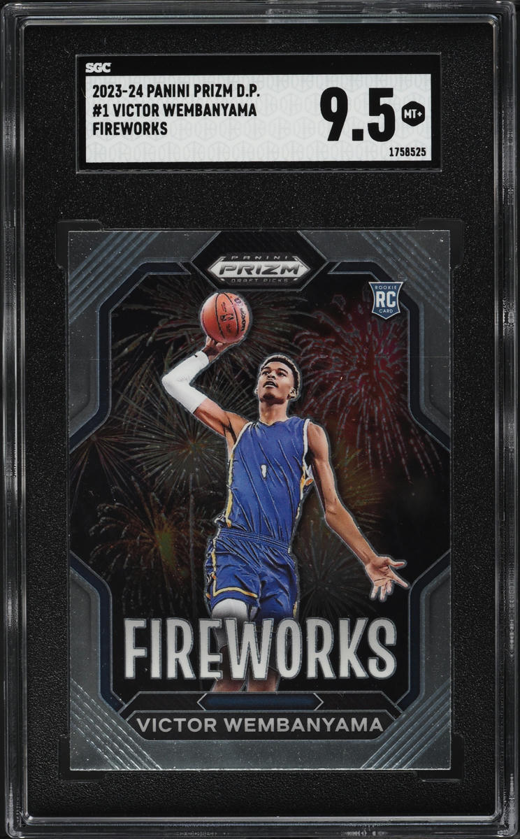 2023 Panini Prizm Draft Fireworks Victor Wembanyama ROOKIE #1 SGC 9.5 MINT+