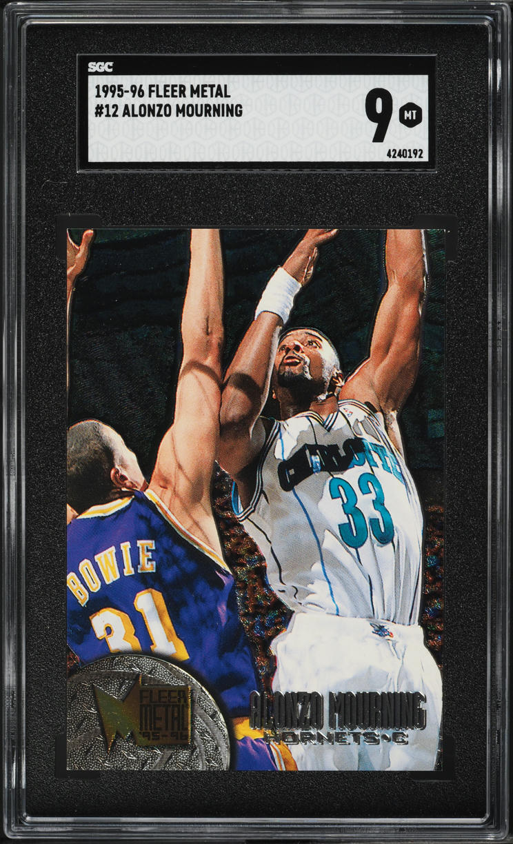1995 Metal Basketball Alonzo Mourning #12 SGC 9 MINT