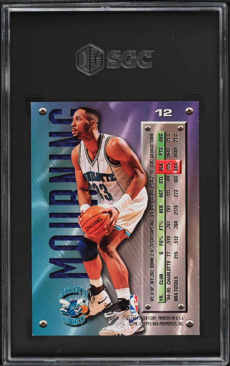 1995 Metal Basketball Alonzo Mourning #12 SGC 9 MINT