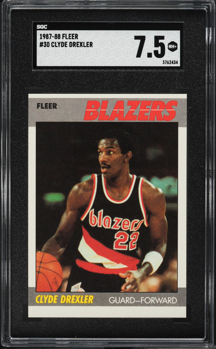 1987 Fleer Basketball Clyde Drexler #30 SGC 7.5 NRMT+