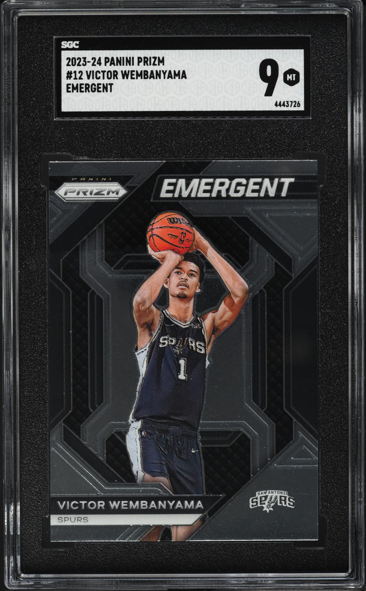 2023 Panini Prizm Emergent Victor Wembanyama ROOKIE #12 SGC 9 MINT