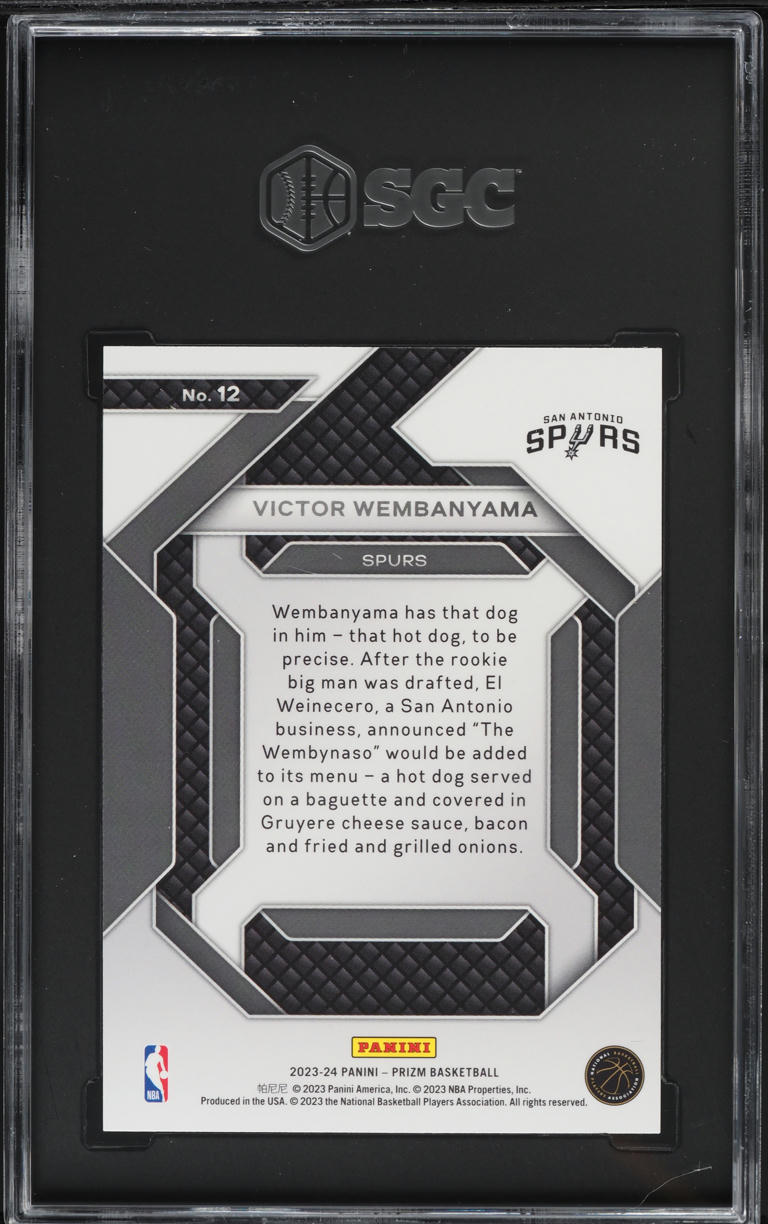 2023 Panini Prizm Emergent Victor Wembanyama ROOKIE #12 SGC 9 MINT