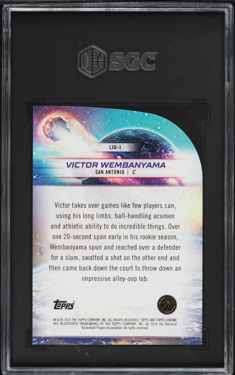 2023 Topps Chrome Cosmic Launched Into Orbit Victor Wembanyama RC #LIO-1 SGC 8
