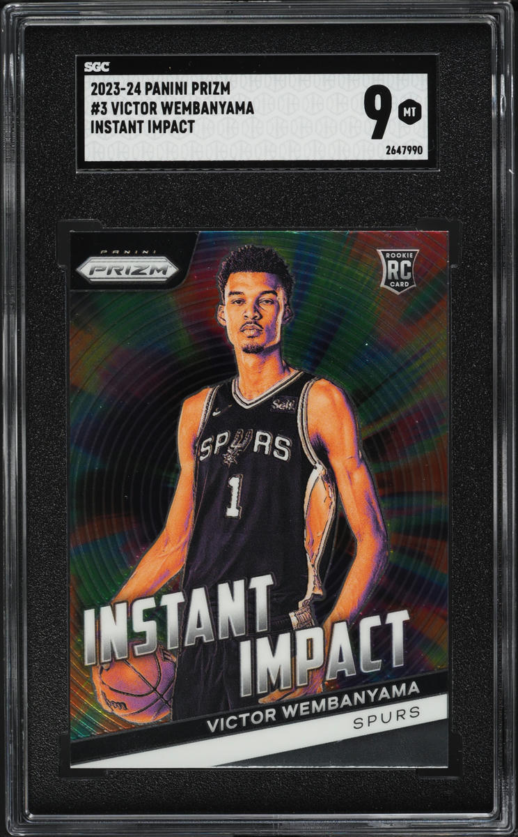 2023 Panini Prizm Instant Impact Victor Wembanyama ROOKIE #3 SGC 9 MINT