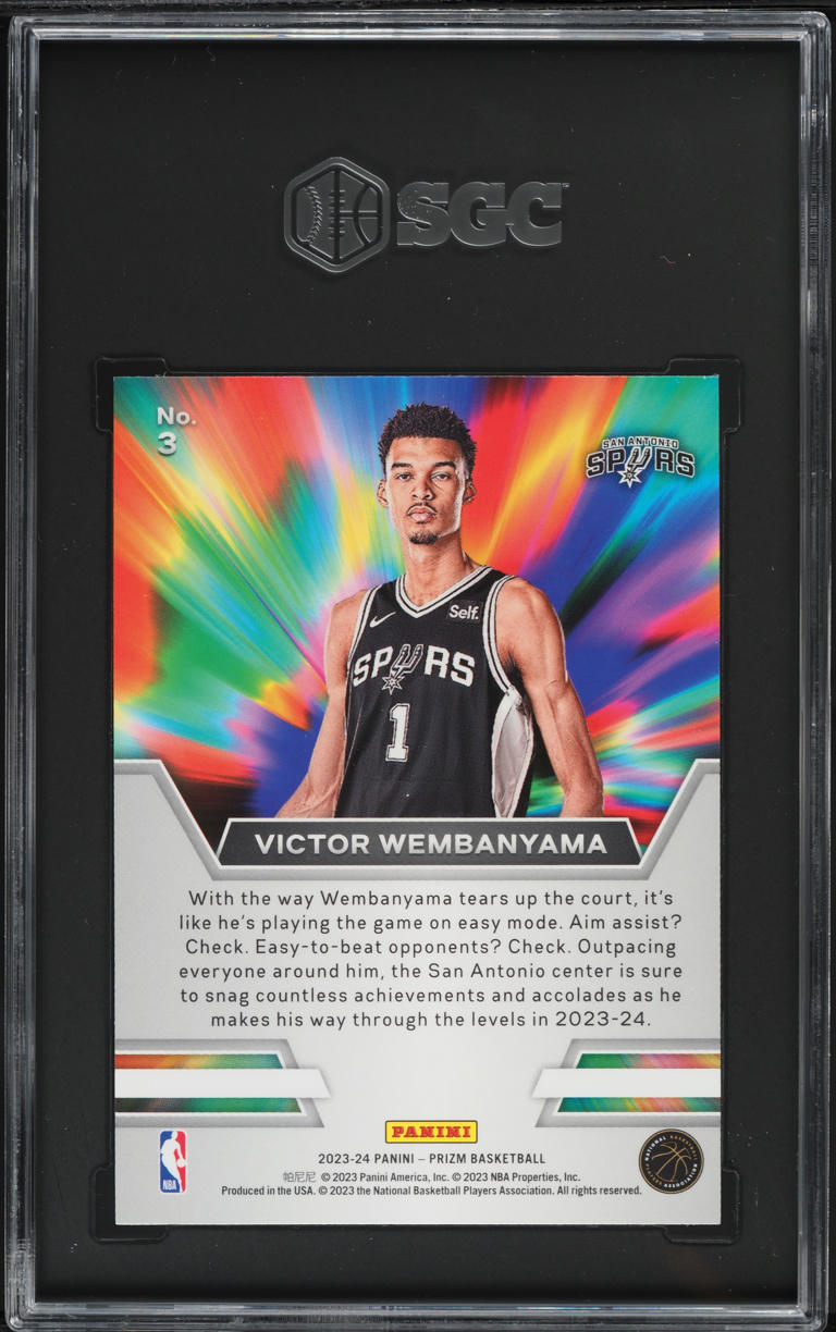 2023 Panini Prizm Instant Impact Victor Wembanyama ROOKIE #3 SGC 9 MINT