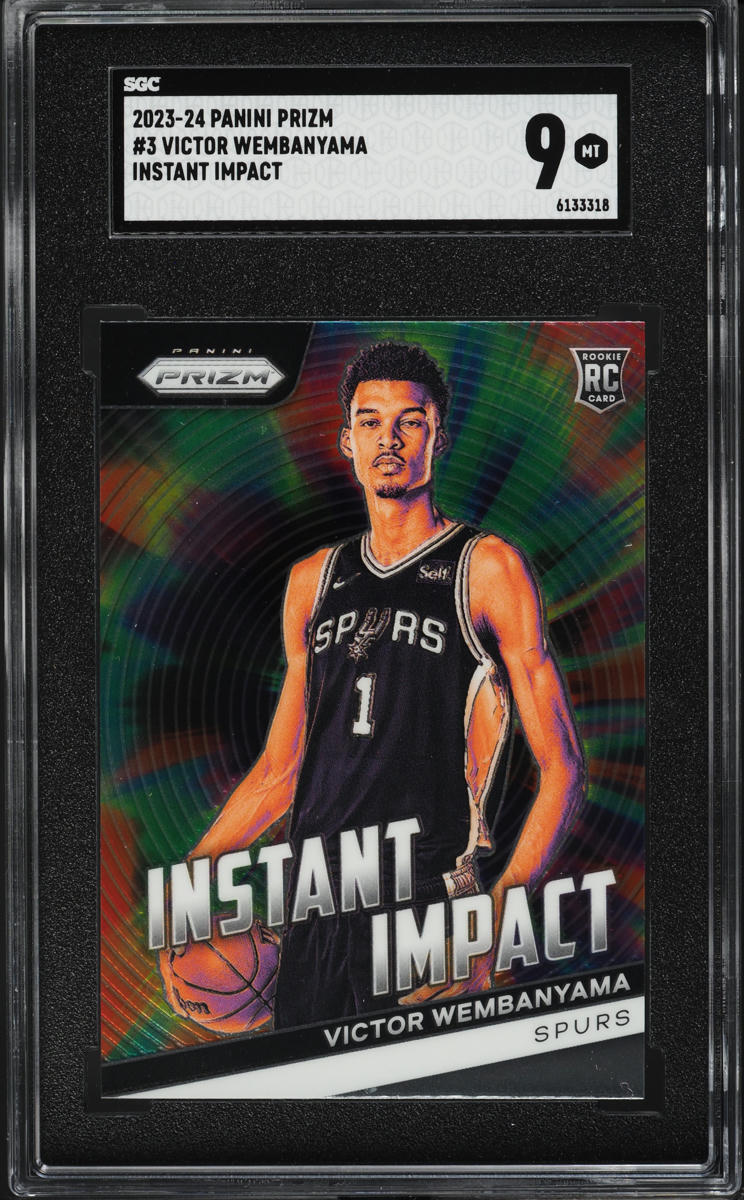 2023 Panini Prizm Instant Impact Victor Wembanyama ROOKIE #3 SGC 9 MINT