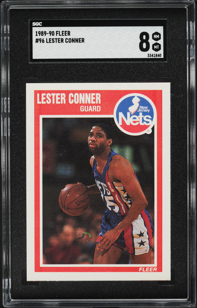 1989 Fleer Basketball Lester Conner #96 SGC 8 NM-MT