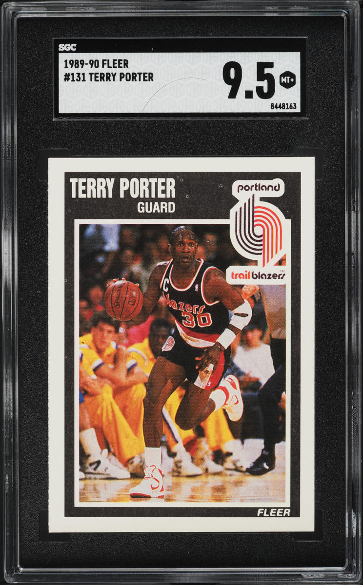 1989 Fleer Basketball Terry Porter #131 SGC 9.5 MINT+