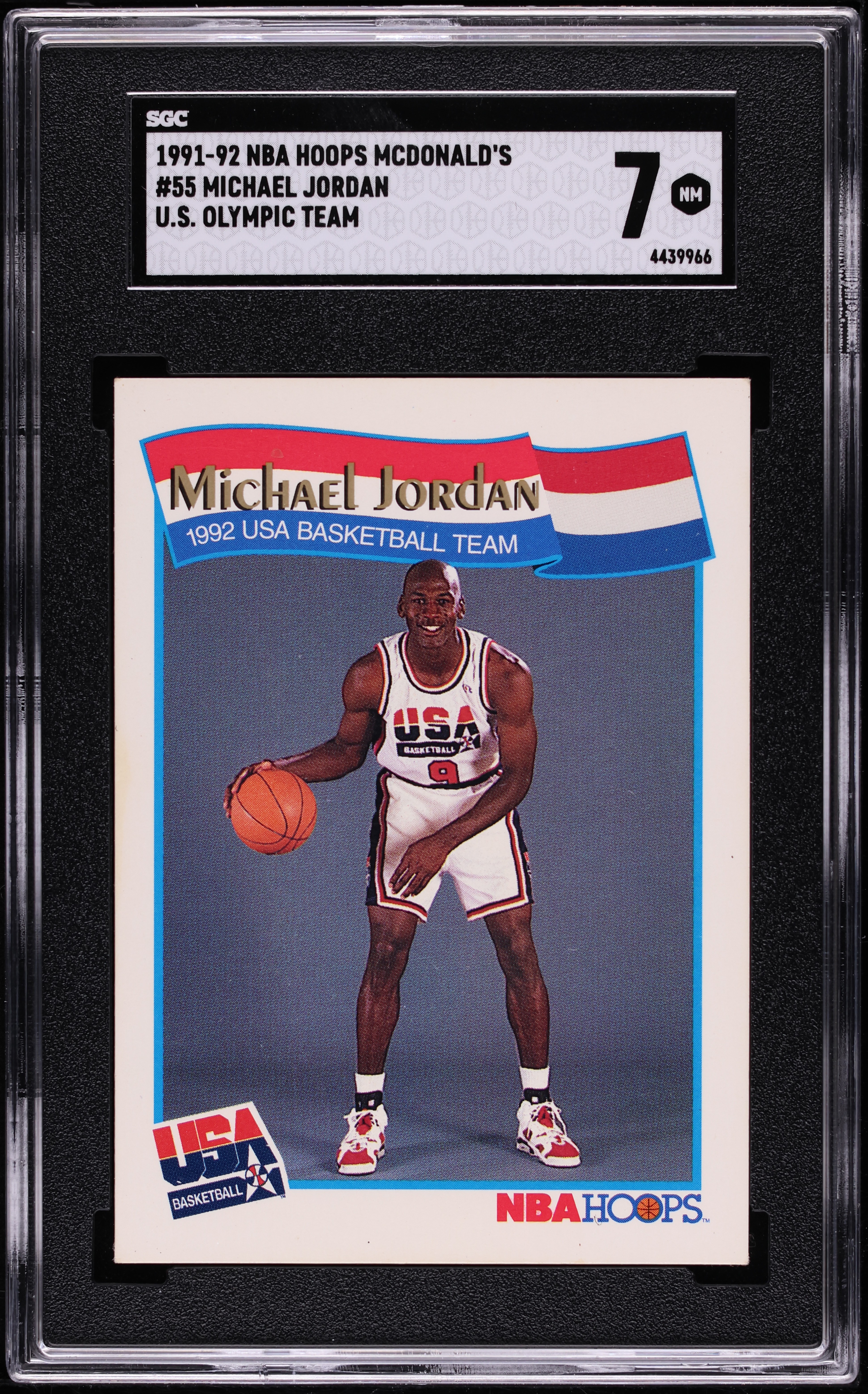 1991 Hoops McDonald's U.S. Olympic Team Michael Jordan #55 SGC 7