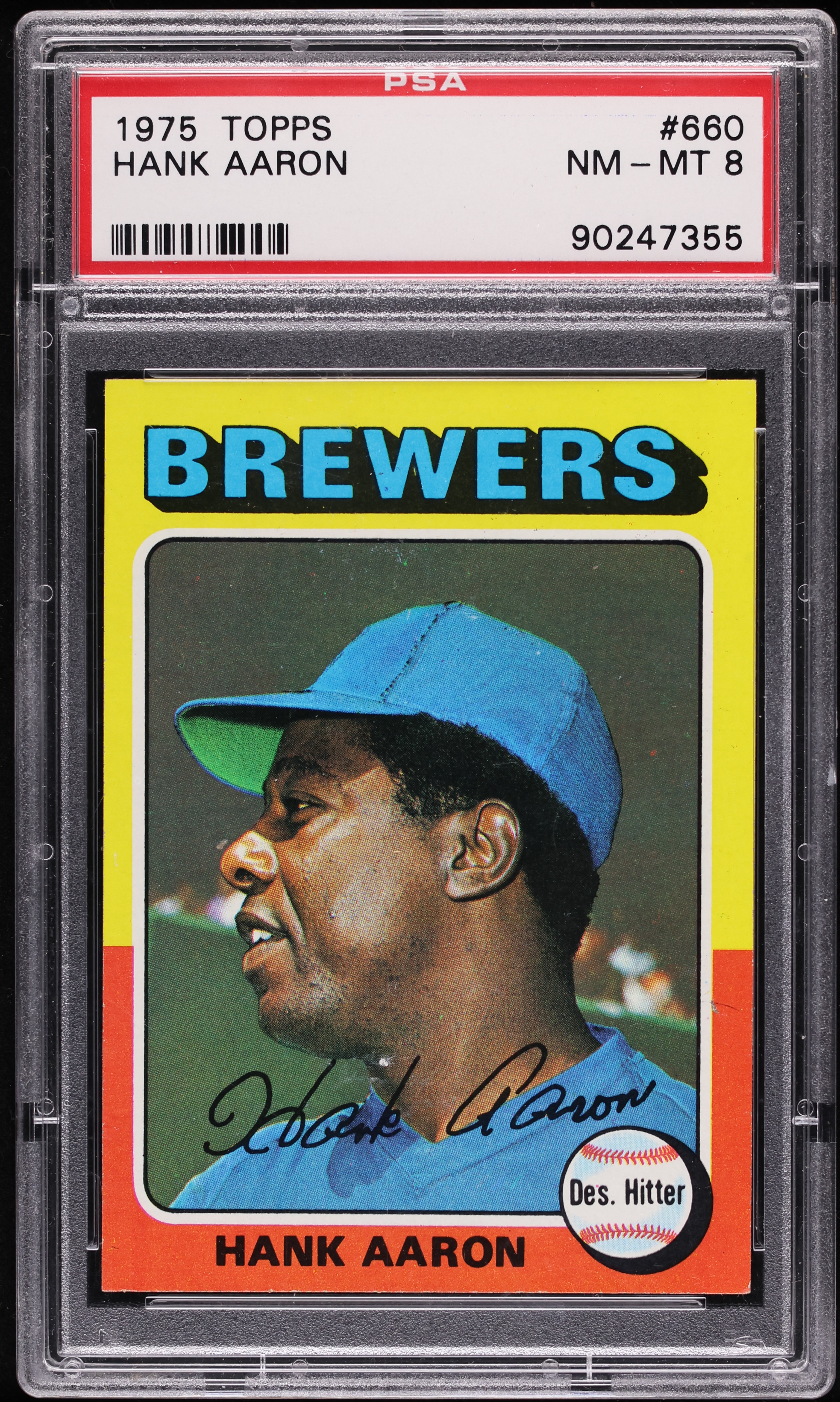 1975 Topps Hank Aaron #660 PSA 8 NM-MT on Fanatics Collect