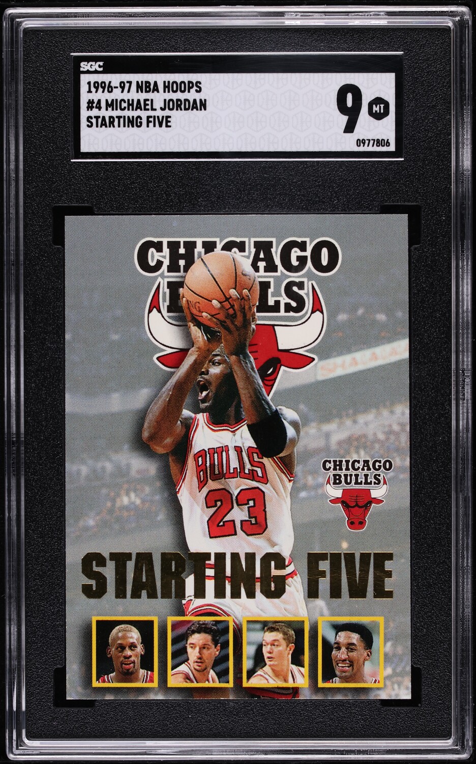 1996 Hoops Starting Five Michael Jordan #4 SGC 9 MINT