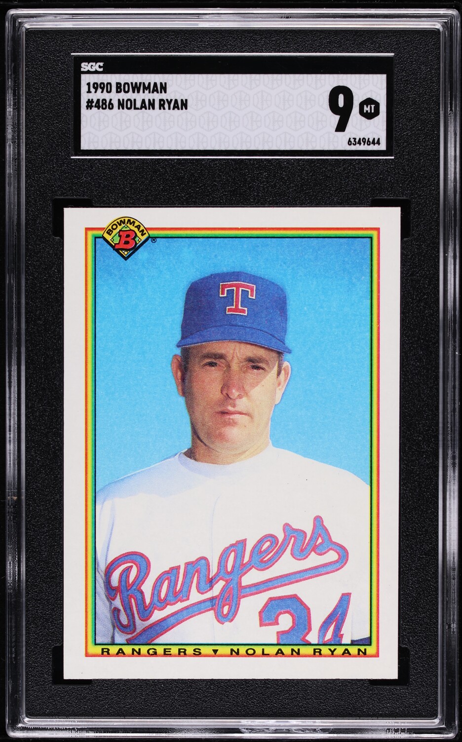 1990 Bowman Nolan Ryan #486 SGC 9 MINT
