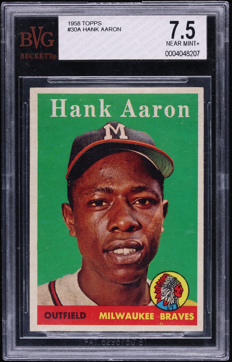 1958 Topps Hank Aaron #30 BVG 7.5 NRMT+