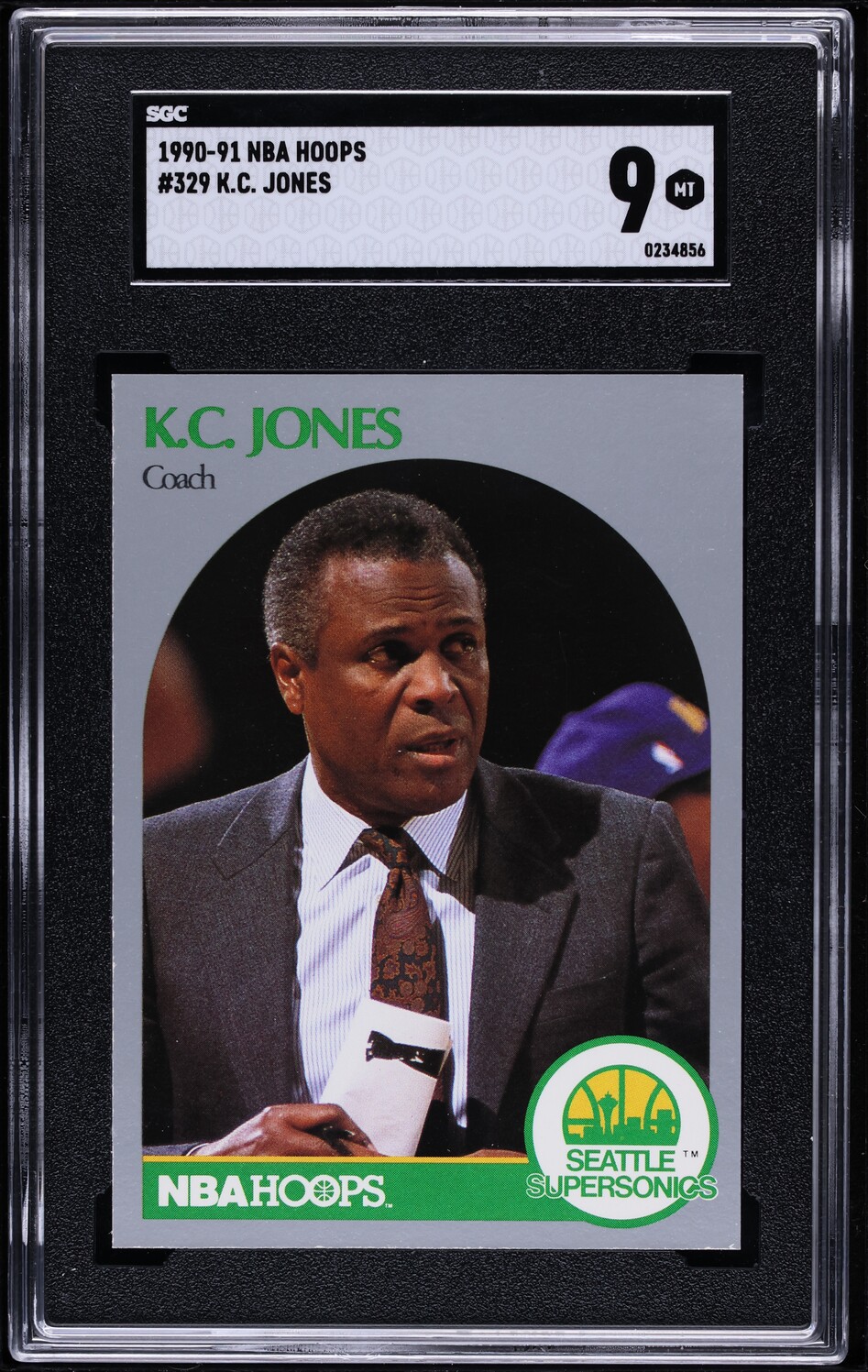 1990 Hoops K.C. Jones #329 SGC 9 MINT