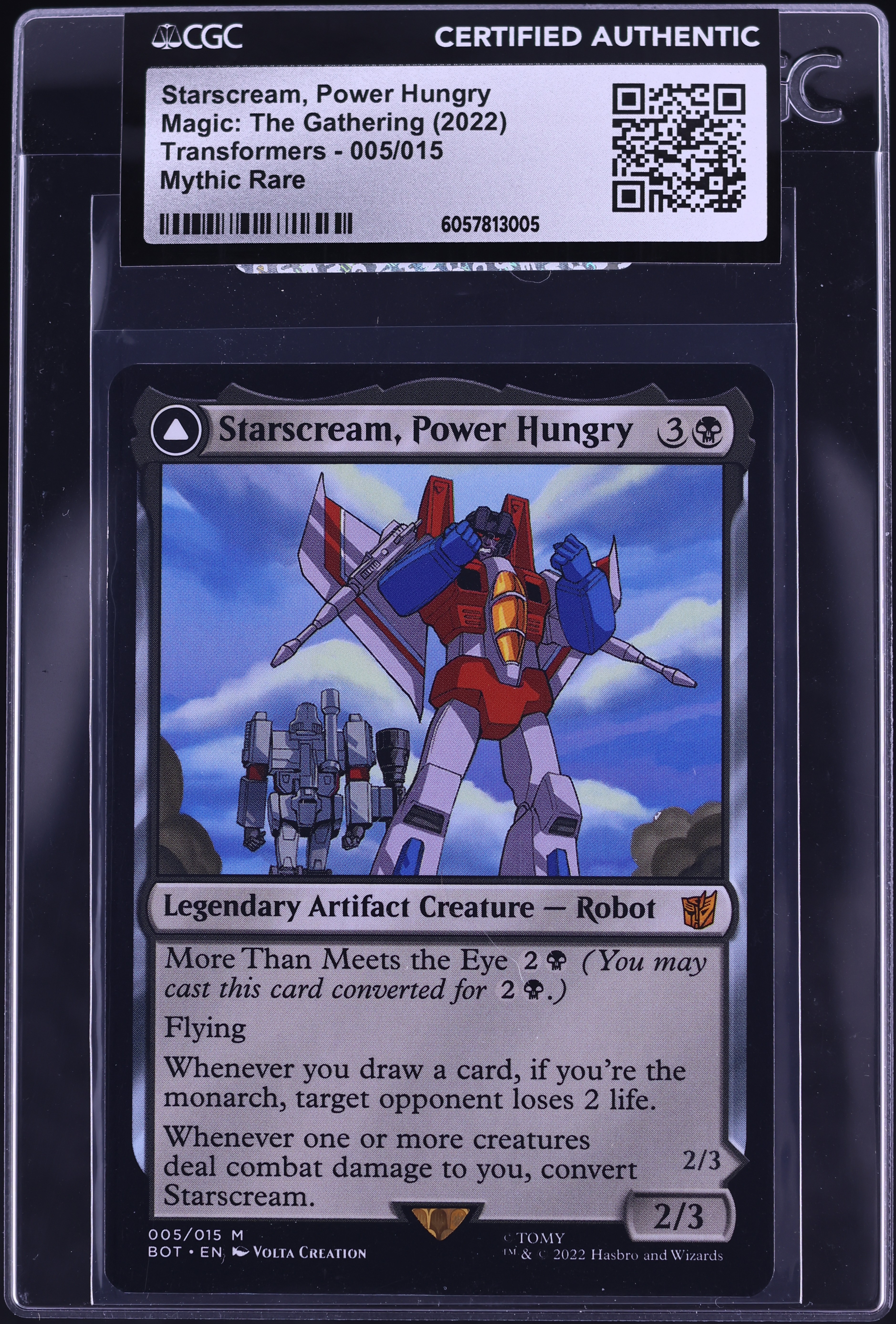 2022 Magic The Gathering MTG Transformers Starscream, Power Hungry #5 CGC  AUTH on Fanatics Collect