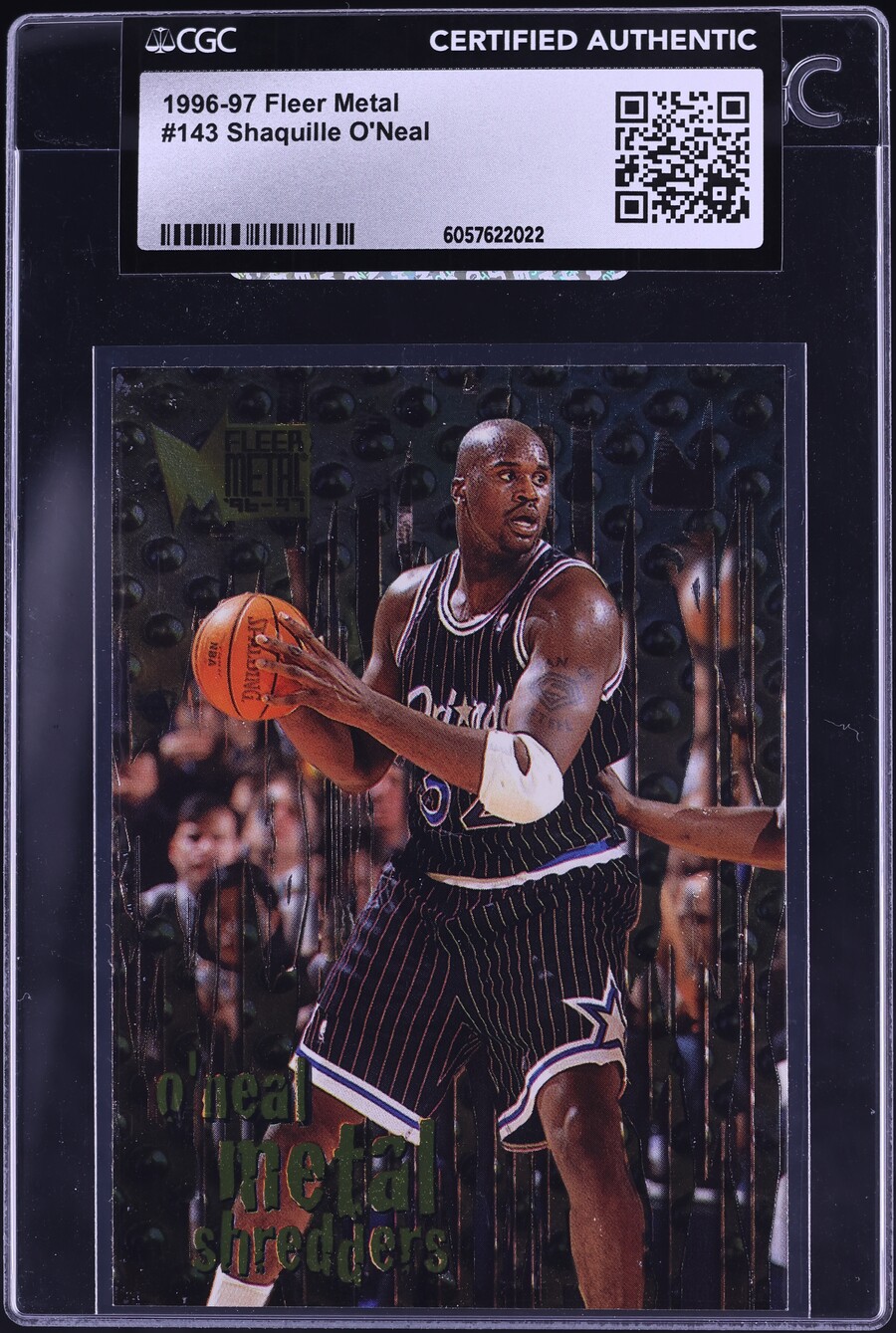 1996 Metal Shredders Shaquille O'Neal #143 CGC AUTH