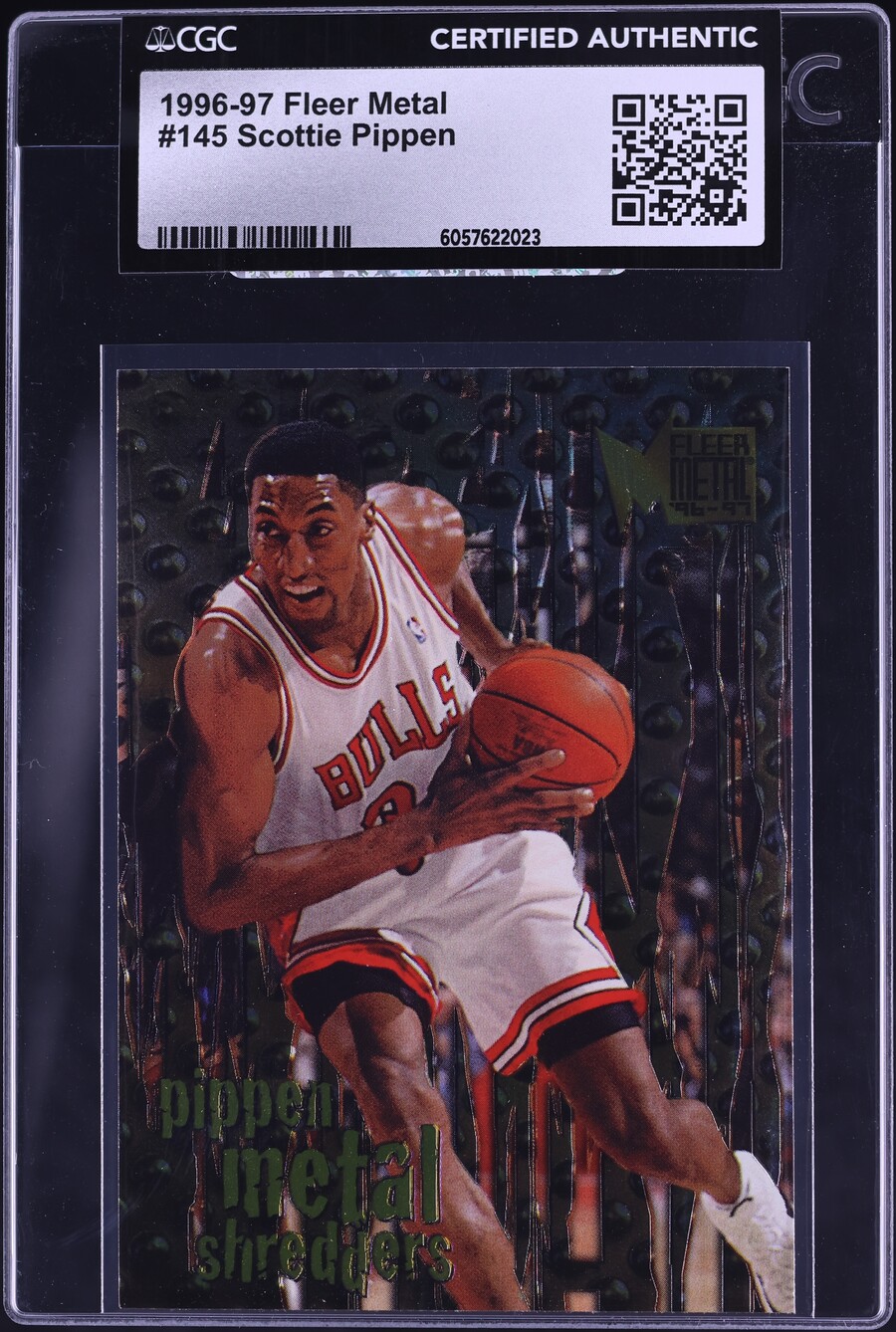 1996 Metal Shredders Scottie Pippen #145 CGC AUTH