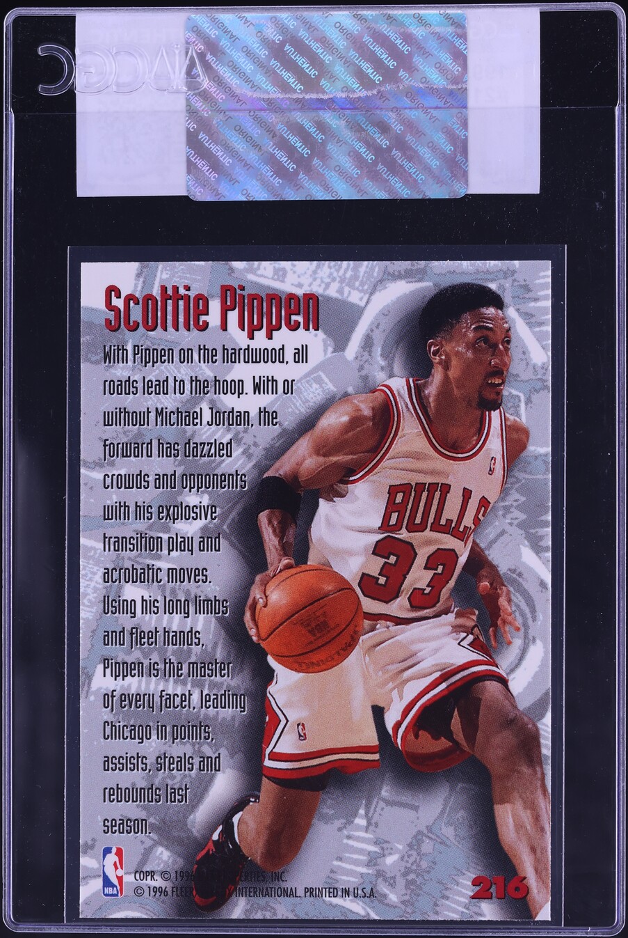 1995 Metal Nuts & Bolts Scottie Pippen #216 CGC AUTH